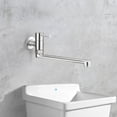 thumbnail image 2 of Kitchen Faucet 180 Degree Rotation Sink Mop Pool Tap Stainless Steel Lengthened Wall Mounted Single Cold Water Faucets,1 x Faucet,silver, 2 of 6