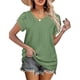 thumbnail image 1 of Camiseta de algodón para mujer, blusa de encaje de Color sólido, playa, vacaciones, Club, cita, cumpleaños, Top básico, ropa de primavera y Prendas para la parte del cuerpo Verde claro METRO Guardurnaity AP010773-07, 1 of 5