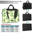 thumbnail image 6 of YFYANG 13 inch Universal Laptop Bag Oxford Cloth Laptop Sleeve, Multi-functional Green Watercolor Cactus Pattern Notebook Computer Messenger Bag Handbag, 6 of 8