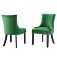 thumbnail image 1 of Side Dining Chair, Nailhead, Set of 2, Green, Velvet, Modern Contemporary, Kitchen Room Cafe Bistro Restaurant Hospitality, 1 of 9