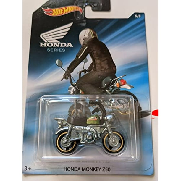 Mini Bicicleta Honda Monkey Z50 Hot Wheels Cromada con Asiento