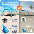 thumbnail image 2 of Carpa de playa Rhino Valley, 3 x 3 m, con protección UPF50+, con sacos de arena, 2 of 8