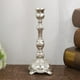 thumbnail image 2 of Candelabro de pie con velas, candelabro romántico con velas para centro de mesa plata, 2 of 7