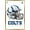 Gold Framed Version, variant on NFL Indianapolis Colts - Drip Helmet 20 Wall Poster with Wooden Magnetic Frame, 22.375" x 34"