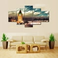 thumbnail image 2 of TISHIRON 5PCS Framed Canvas Wall Art Set,60"x32" Houses of Parliament and Big Ben Canvas Art Decor, 2 of 7