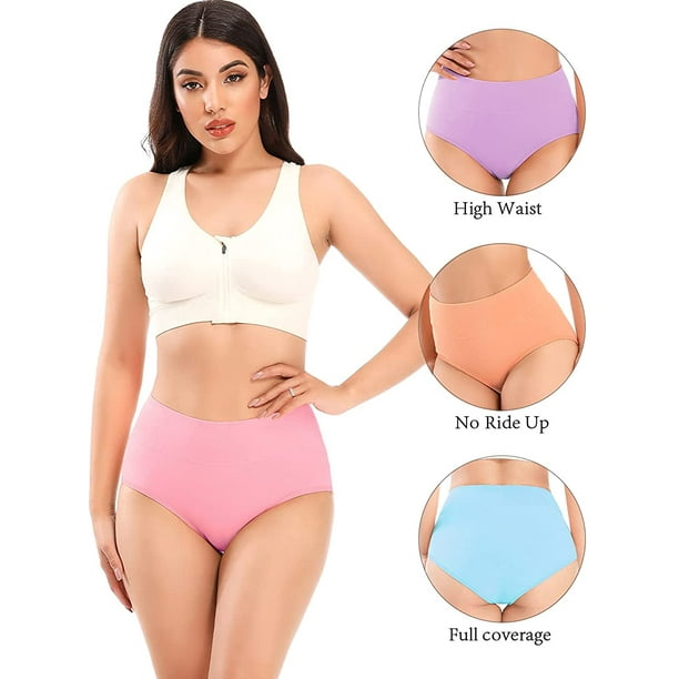 Manfiter Womens High Waist Cotton Panties C Section Recovery Postpartum  Soft Stretchy Full Coverage Underwear 