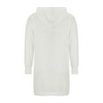 thumbnail image 4 of JURANMO Fall Hoodie Dress for Women Drawstring Long Sleeve Hooded Pullover Regular Fit Casual Sweatshirt Mini Dresses with Pockets ZC-White XL, 4 of 6