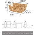 thumbnail image 2 of Wicker Basket for Pantry Organizers and Storage, Stackable Water Hyacinth Storage Baskets for Pantry Shelves, 2-Pack, 2 of 7