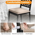 thumbnail image 6 of Costway Set of 2 Outdoor Bar Height Dining Chairs Patio Metal Bar Stools  with Cushion, 6 of 7