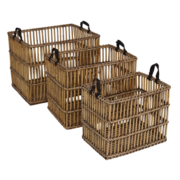 Set de Cestas de almacenamiento o decoración Deia en Fibras Naturales Sand & Garden Cestas