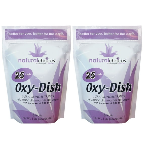 Natural Choices Oxy-Dish Dishwasher Detergent Pods 2-Pack