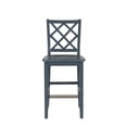 thumbnail image 2 of Linon Nico Sturdy Wood Lattice Back Counter Stool in Crisp Graphite Finish, 2 of 10