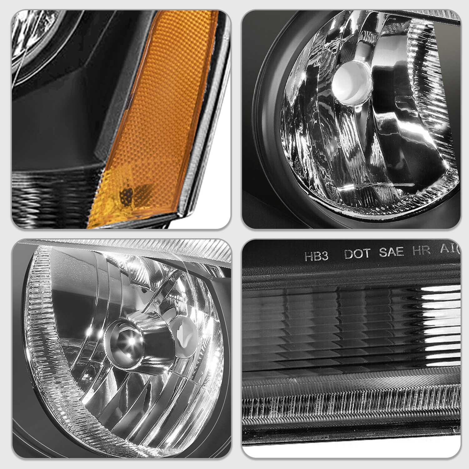 FOR 2008-2014 DODGE AVENGER HEADLIGHT DRIVER & PASSENGER SIDE HEADLAMP ASSEMBLY