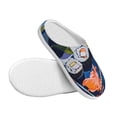 thumbnail image 3 of Fotbe Colorful Sushi Food Art Pattern Women's Fuzzy Curly Fur Memory Foam Loafer Slippers Indoor Outdoor Slippers Winter Home Shoes-46/47, 3 of 7
