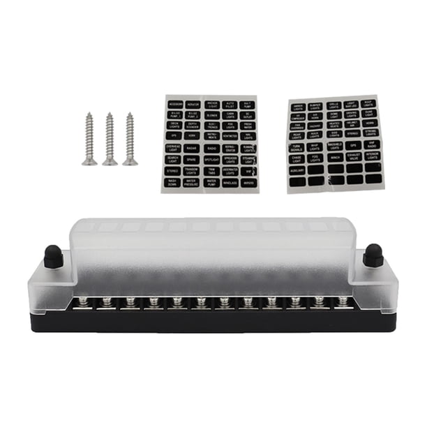 Adhesivo de bloque de fusibles de hoja , soporte de caja de fusibles ATC / 32 V, apto para vehículos recreativos marinos, bar - Estilo A Sunnimix Cajas de bloque de fusibles