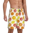 thumbnail image 2 of Sikiie Lemon Orange Mens Pajama Shorts, Lightweight Lounge Pant with Pockets Soft Sleep Pj Shorts for Men3X-Large, 2 of 6