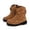 Khaki, variant on Xijirk Girls Suede Ankle Boots with Side Zipper and 3D Bow for Fall Outfits and Daily Wear,2-2.5 Years