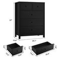 thumbnail image 2 of Dresser for Bedroom, 5 Drawer Tall Dresser with Deep Storage, Modern Wood Chest of Drawers with Metal Knobs for Bedroom, Entryway, Hallway - Natural Oak, 2 of 7
