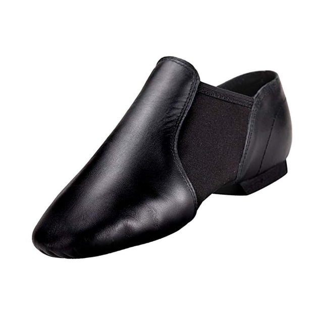 Zapatos De Jazz Sin Cordones Para Hombre Y Mujer, Zapatillas De Deporte De Jazz Con Suela Dividida, Suaves, De Piel De Cerdo, Color Negro, 25,5x8,5 Cm SM SunniMix Zapatos de Jazz