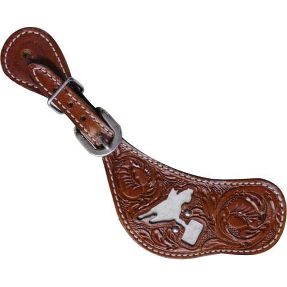 Showman Ladies Leather Hair on Cowhide Barrel Racer Spur Straps