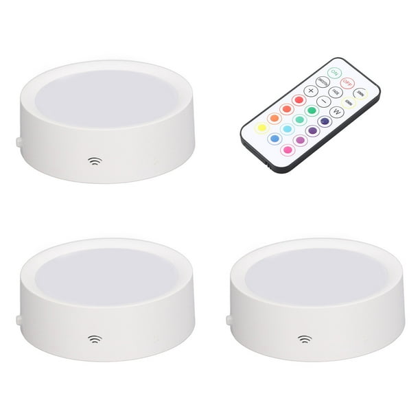 Luz de Disco LED, 4 Colores Función de Memoria de Sinconización Recargable Lámpara de empuje LED 50lm para Gabinete