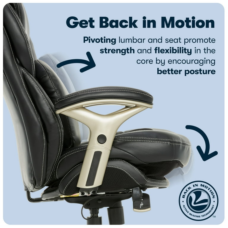 Serta Works Mid Back Office Chair With Back In Motion Technology Fabric  Dark GraySilver - Office Depot