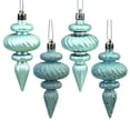 thumbnail image 1 of Vickerman N500032 4 in. Baby Blue Finial 4 Finish Assorted Color Christmas Ornament - 8 per Box, 1 of 2