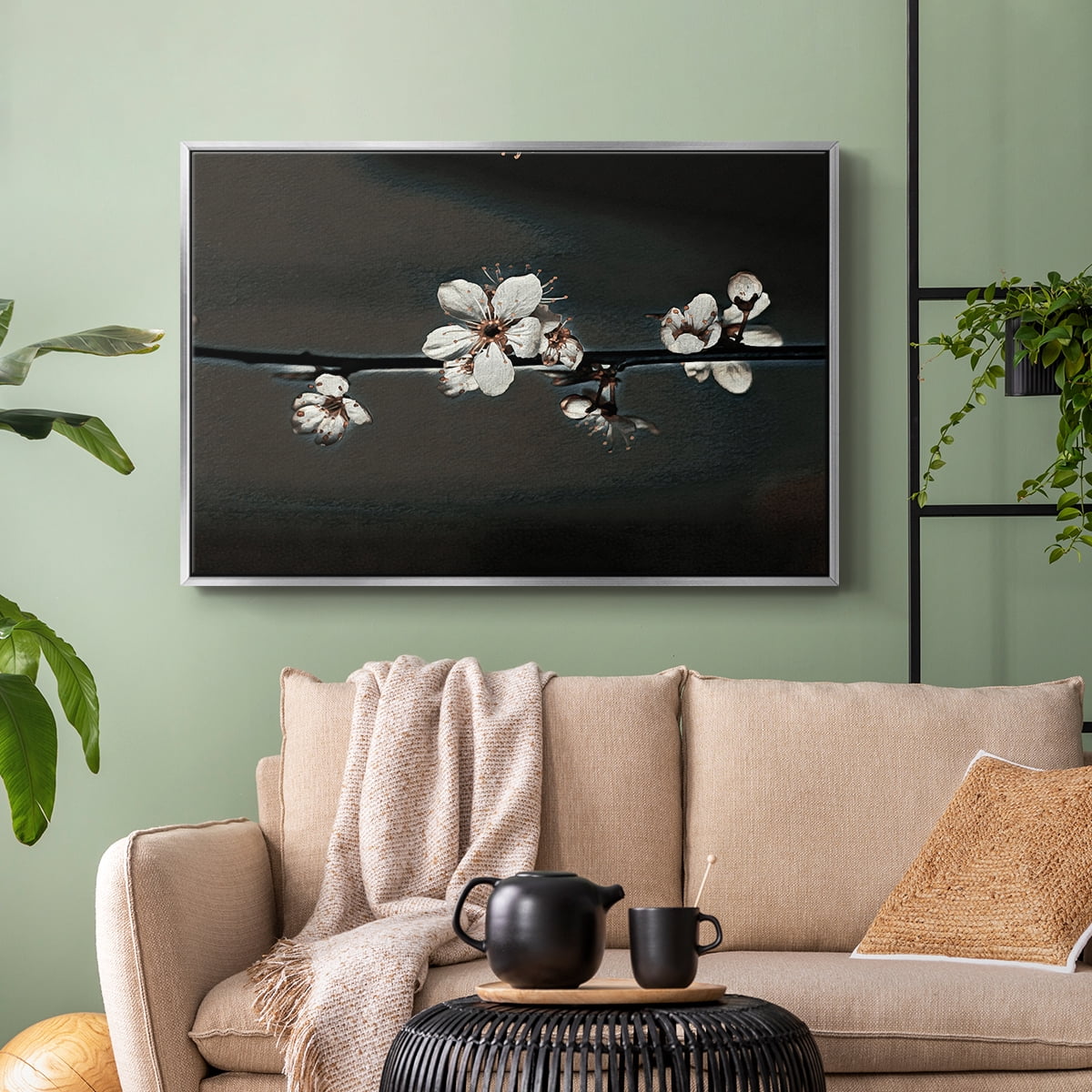 Vintage Botanical Print-XXXVIII By Wexford Home Framed in Silver Wood Gallery Wrapped Canvas 27 in. x 41 in.