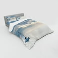 thumbnail image 2 of Ambesonne Nautical Bedding Set 4 Pcs, Sailing Yacht Sunset, Queen, Blue, 2 of 2