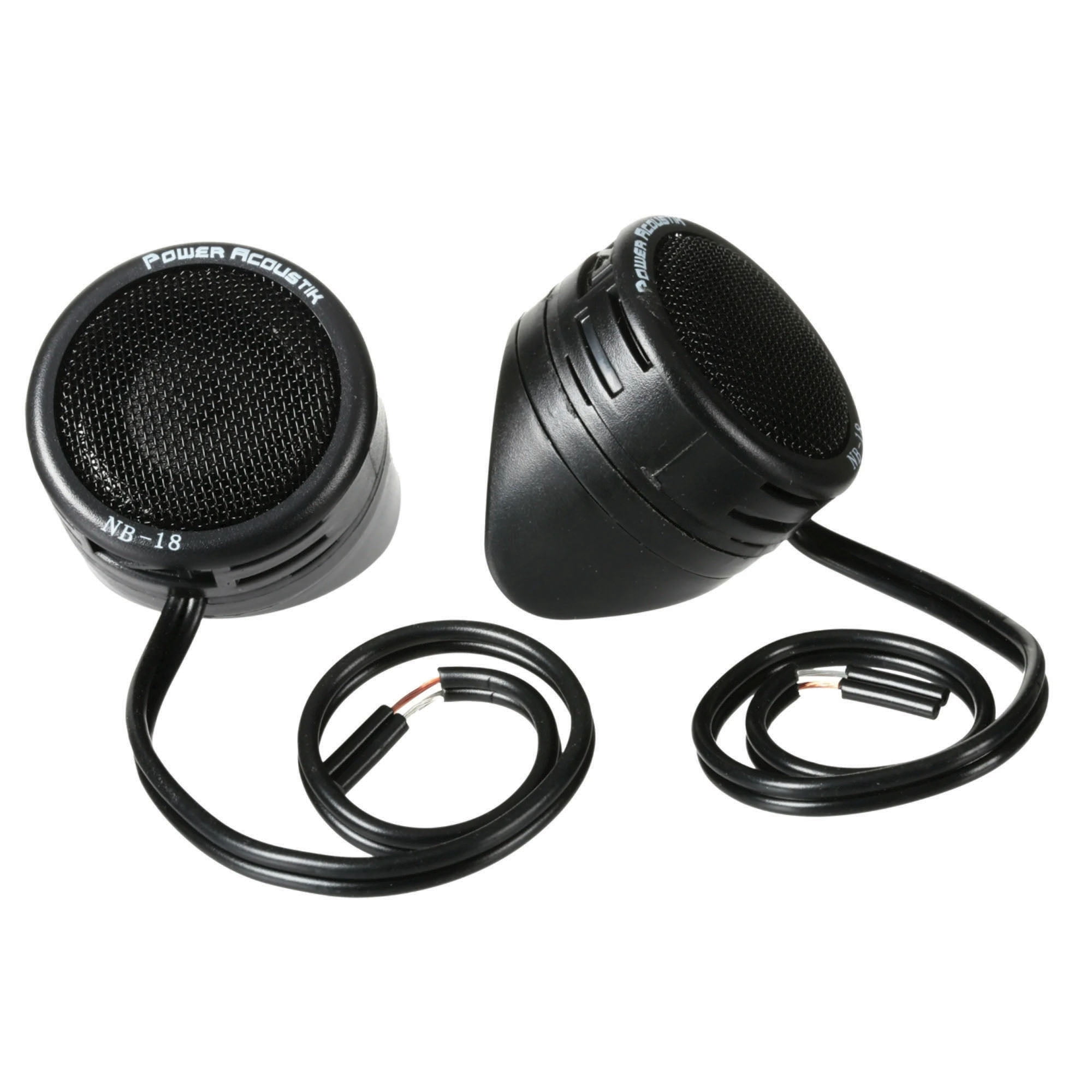 Power Acoustik NB-18 Super Tweeter Pair, 200W Peak Audio Capacity, Niobium Micro Dome Car Audio Tweeters