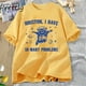 thumbnail image 3 of Camiseta de manga corta para mujer, camisa con estampado de mapache en el espacio, estampado de Luna, vintage, de algodón, 3 of 5