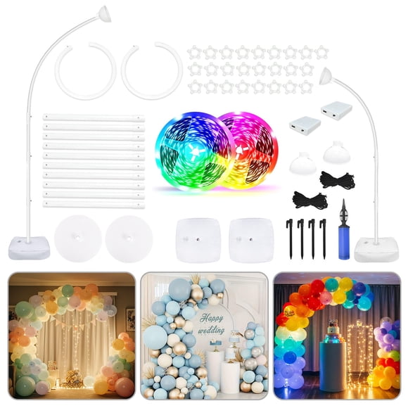 Kit de arco con forma de globo iluminado AerWo de 2,5 m y 1,8 m para decoración de fiestas