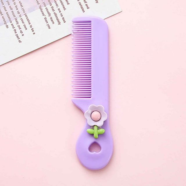 Mini Hair Comb under $5! CQCYD Mini Hair Comb for Kids, Cute Round Bristle Comb for Sensitive Scalp, Portable Travel Comb for Purse Car Backpack, Soft Grooming Styling Tool