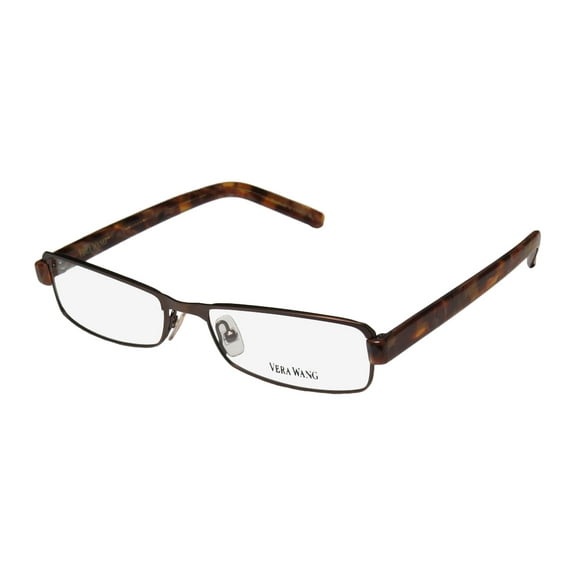 NEW VERA WANG V085 WOMENS/LADIES DESIGNER FULL-RIM BROWN / TORTOISE / PEARL COLOR COMBINATION FASHIONABLE FRAME DEMO LENSES 52-16-135 EYEGLASSES/EYEWEAR