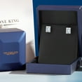thumbnail image 5 of Gem Stone King 14K White Gold White Zirconia Stud Basket Setting Earrings for Women Men | 8.04 Cttw | Gemstone Birthstone | Octagon 9X7MM | Double Notch | Gold Earrings for Women Men, 5 of 6