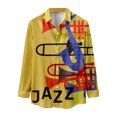 thumbnail image 5 of HIBRO Male Casual Music Print Plus Size Shirt Long Sleeve Turn Down Collar Shirt, 5 of 7