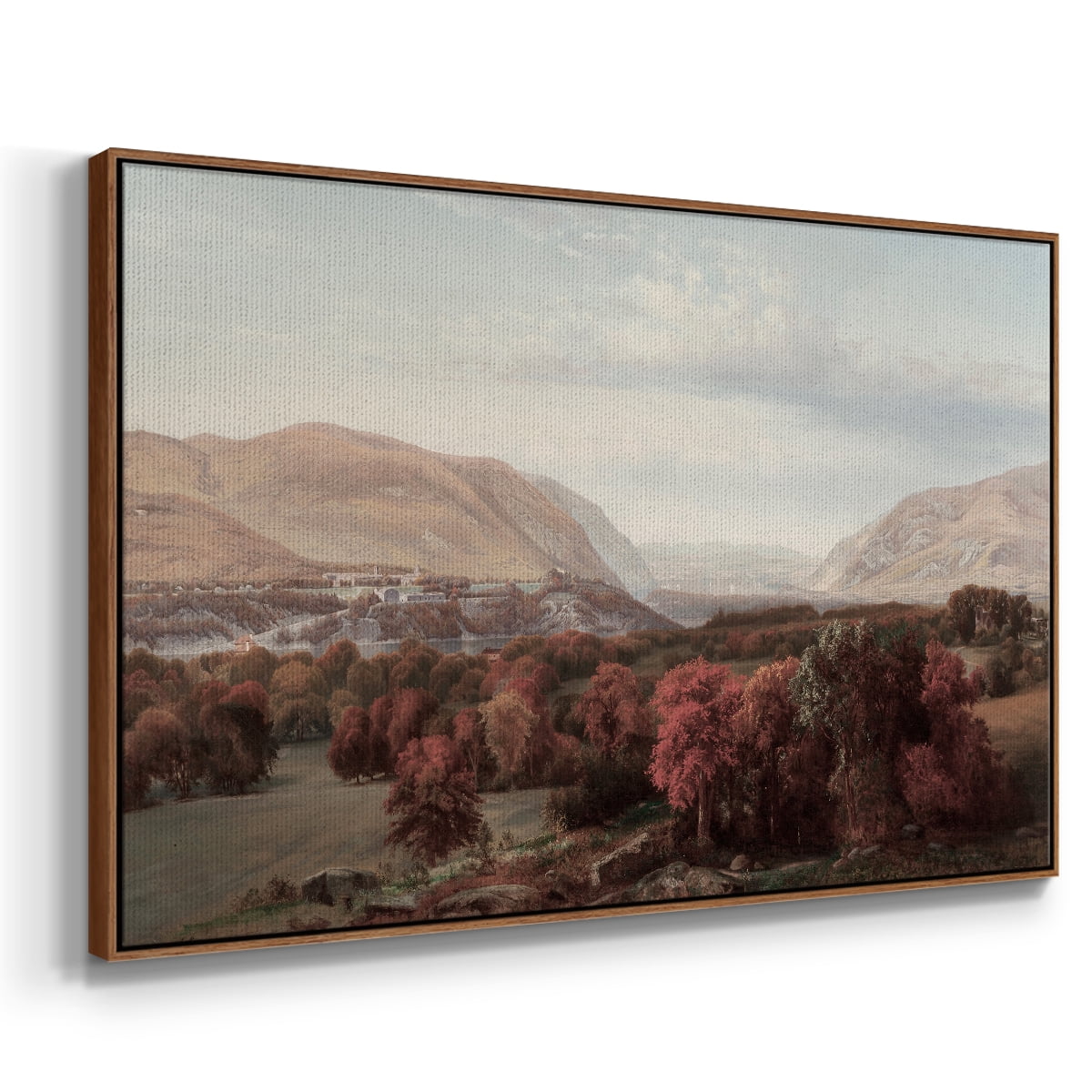 Vintage Animal Print-XVI By Wexford Home Framed in Walnut Wood Gallery Wrapped Canvas 27 in. x 41 in.