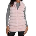 thumbnail image 2 of Frostluinai Fuzzy Fleece Vests for Women Warm Faux Fur Winter Vests Sleeveless Full Zip Stand Collar Jacket Coats Fluffy Sherpa Outwear, 2 of 7