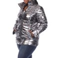thumbnail image 4 of White Mark Women's Plus Size Metallic Puffer Coat, 4 of 5