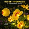 thumbnail image 4 of Rirool Solar Orchid Flower Garden Stake Lights, 7 Heads Warm White Solar Lights Outdoor Waterproof, Decorative Lights for Yard Lawn Patio Pathway, Yellow 2 Pack, 4 of 8