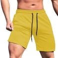 thumbnail image 1 of Mgmyaa Men's Running Shorts Solid Elastic Waist Drawstring Summer Beach Vocation Shorts Gym Workout Short Pants, 1 of 5