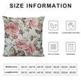 thumbnail image 5 of YINGXI Pink and Pillow case, Watercolor Floral Pattern Pillow Cover, Flower Rose Throw Pillow Case Cushion Cover Couch Sofa Decorative Square 20x20in, 5 of 5