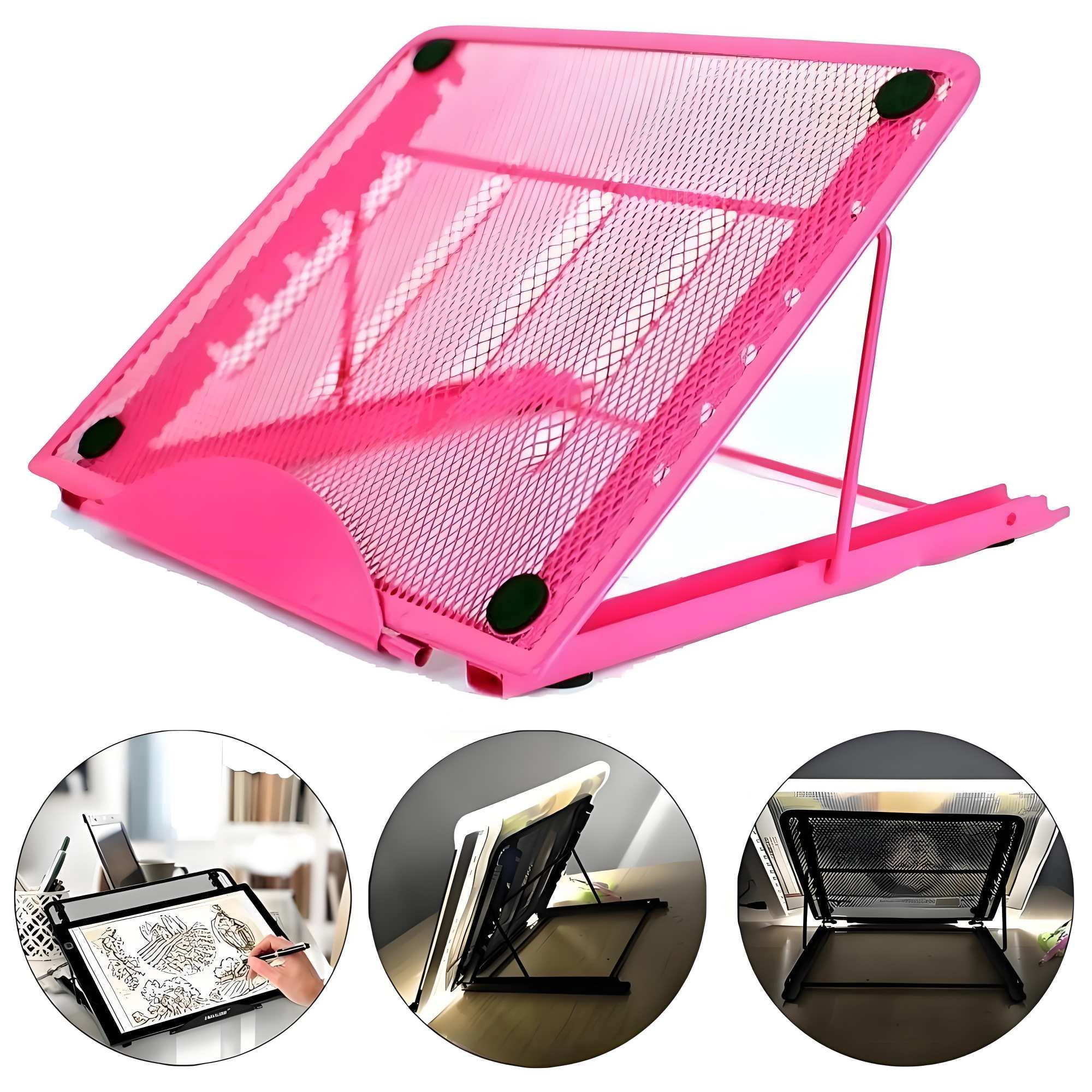 Foldable Stand for Diamond Painting Light Pad Specialty Design for A4 LED Light Pad Board Tablet of DIY 5D Diamond Painting by Numbers Kit, Pink