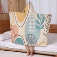 thumbnail image 5 of Orange Boho Abstract and Plant Pattern Hooded Bath Towel，50"x30" for Ages 3 To 12 Kids, Quick Dry Lightweight Soft Microfiber Hood Beach Towel Cover Up for Kids, 5 of 7