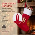 thumbnail image 4 of Unique Bargains Double Layer Modern Cozy Reindeer Christmas Stocking Letter S 18", 4 of 5