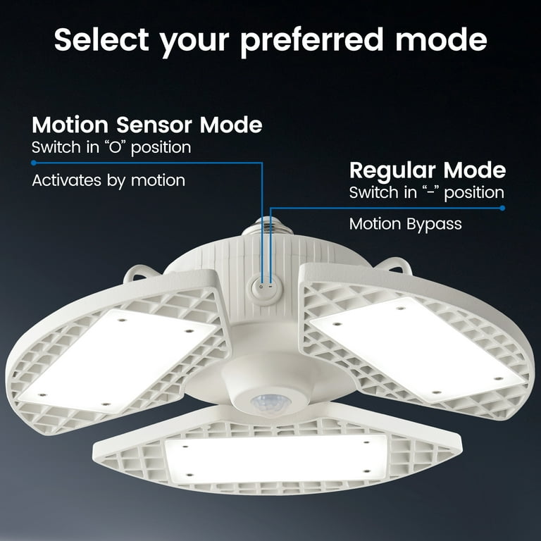 2 pack) Great Value LED Daylight Garage Light, 80-Watt (8000-Lumen