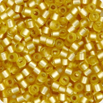 Miyuki Delica 11/0 RD - Jaune Vert Semi-Mat Teint - 5,2 g de Perles en Verre Japonaises