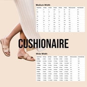 Cushionaire Voyage Cutout Strap Slides for Women - Slip On Summer Flats, Comfortable and Trendy Vacation Style Sandals for Women