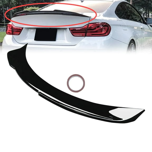 NINTE Rear Spoiler for 2013-2018 BMW F82 M4 PSM Style ABS Painted Tail Trunk Wing Gloss Black
