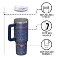 thumbnail image 4 of OBREWU Pioneer Flower Tumbler with Handle and Lid,40oz Pioneer Flower Double Wall Vacuum Insulated Tumbler,Pioneer Flower Cups Gift for Women and Men, 4 of 7